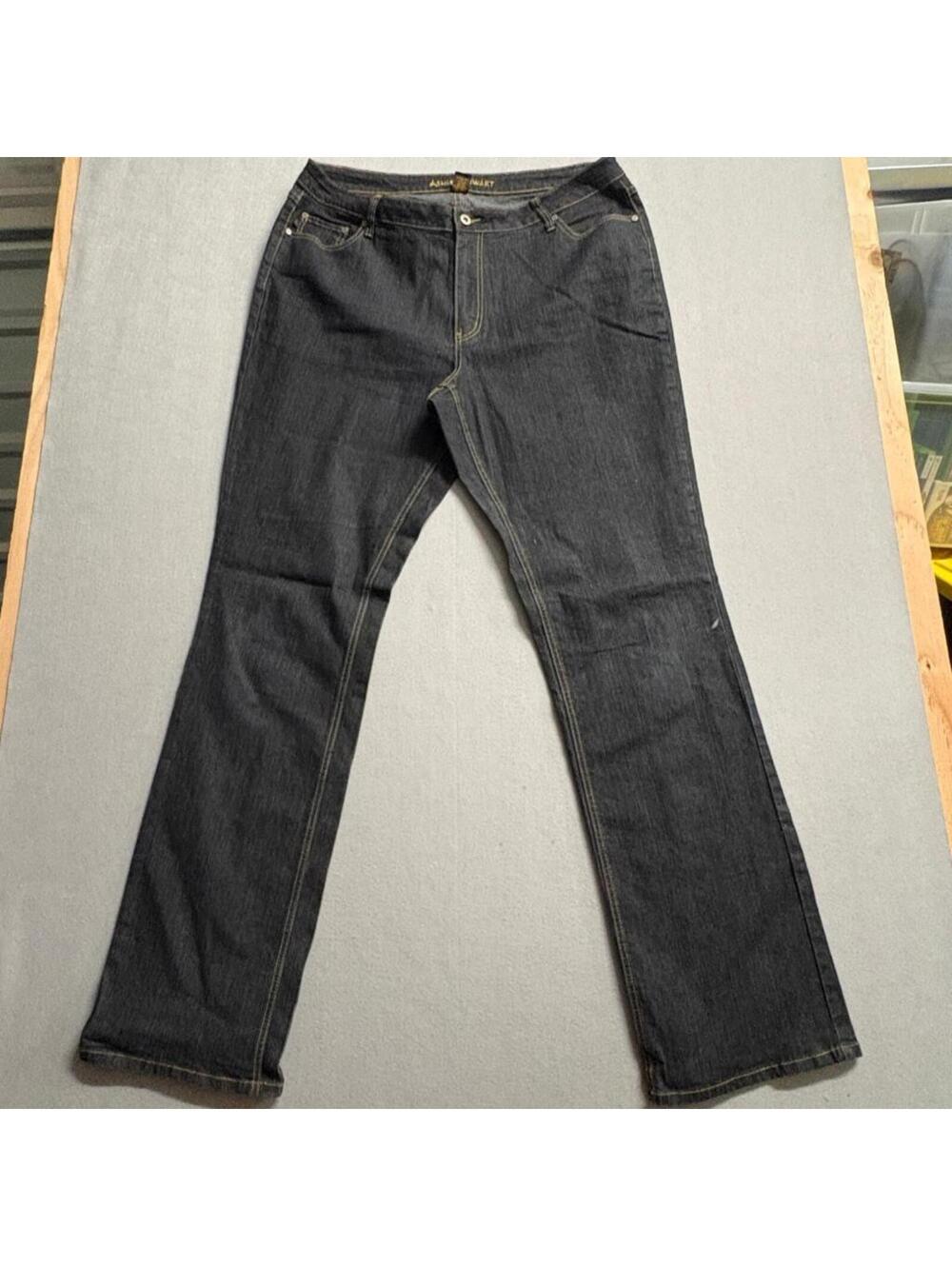 Ashley Stewart Jeans Womens 18T Dark Wash Straight Leg Stretch Denim Tall